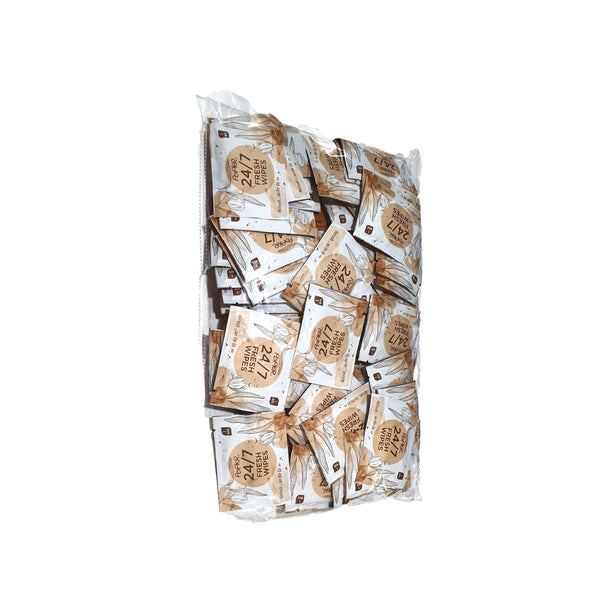 24/7 Fresh Wipes - 1s (Orange) Bulk Polybag | 1x100 | Pack of 1