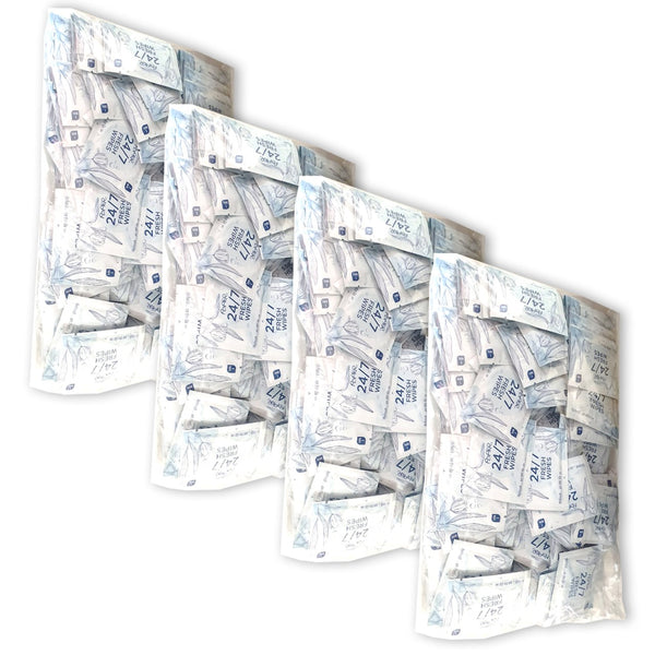 24/7 Fresh Wipes - 1s (Blue-New) Bulk Polybag | 1x100 | pack of 4