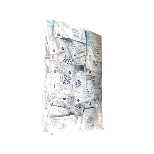 24/7 Fresh Wipes - 1s (Blue-New) Bulk Polybag | 1x100 | Pack of 1