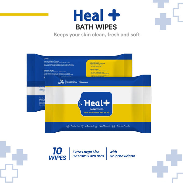 Heal+ Bath Wipes 10s