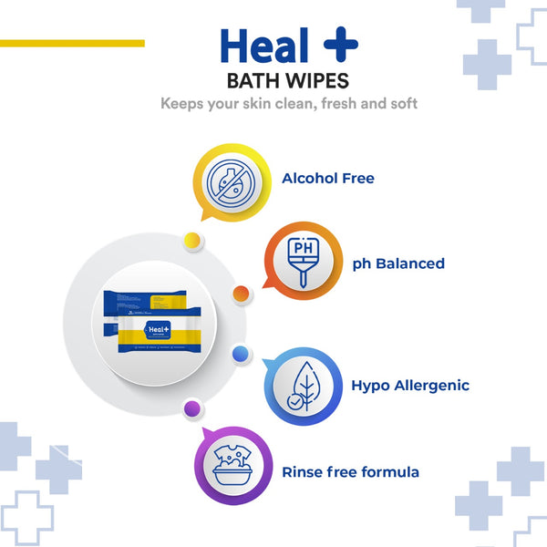 Heal+ Bath Wipes 10s