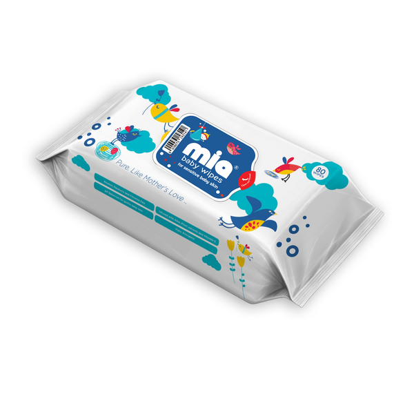 Mia Baby Wet Wipes with Label, 80 Pcs