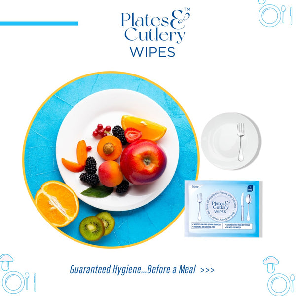 Plates and Cutlery Wipes 1s x 25 | Polybag | Pack of 2