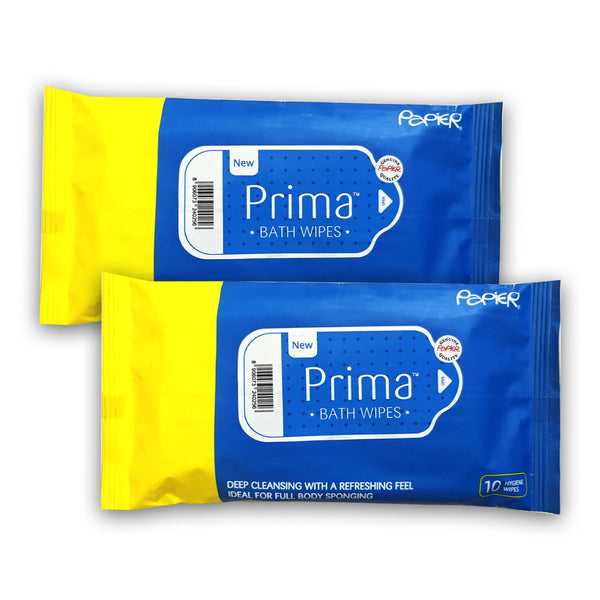 PRIMA Bed Bath Wipes 10s | Pack of 2