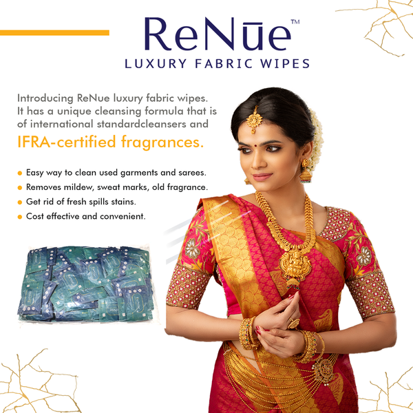 Renue Luxury Fabric wipes 1s x 100 | Polybag | Pack of 4